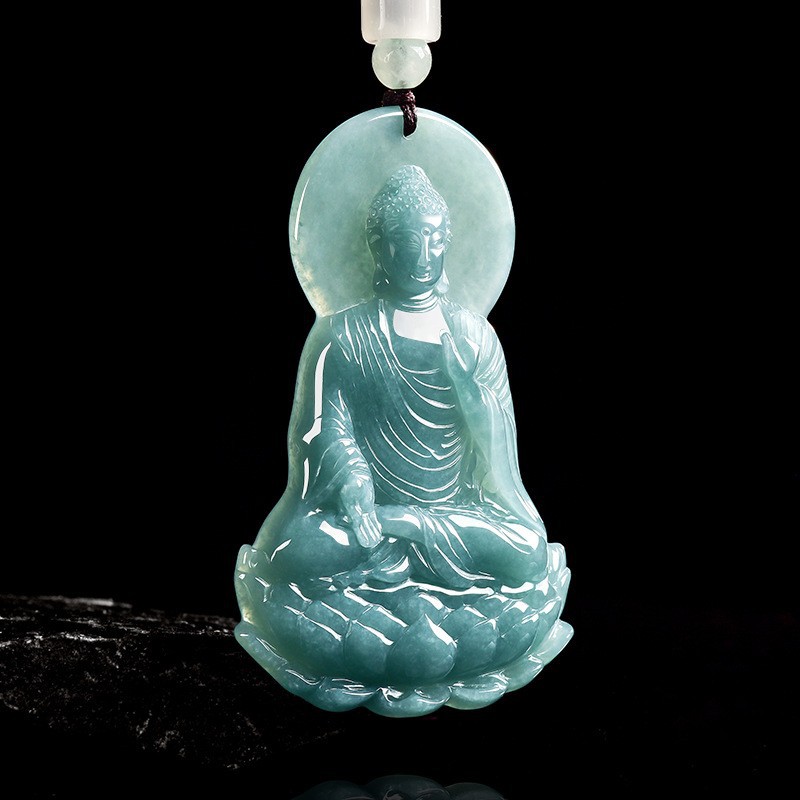 Jewelry & Watches Sp Z Oo Opinie - Collier pendentif Bouddha en jadéite birmane