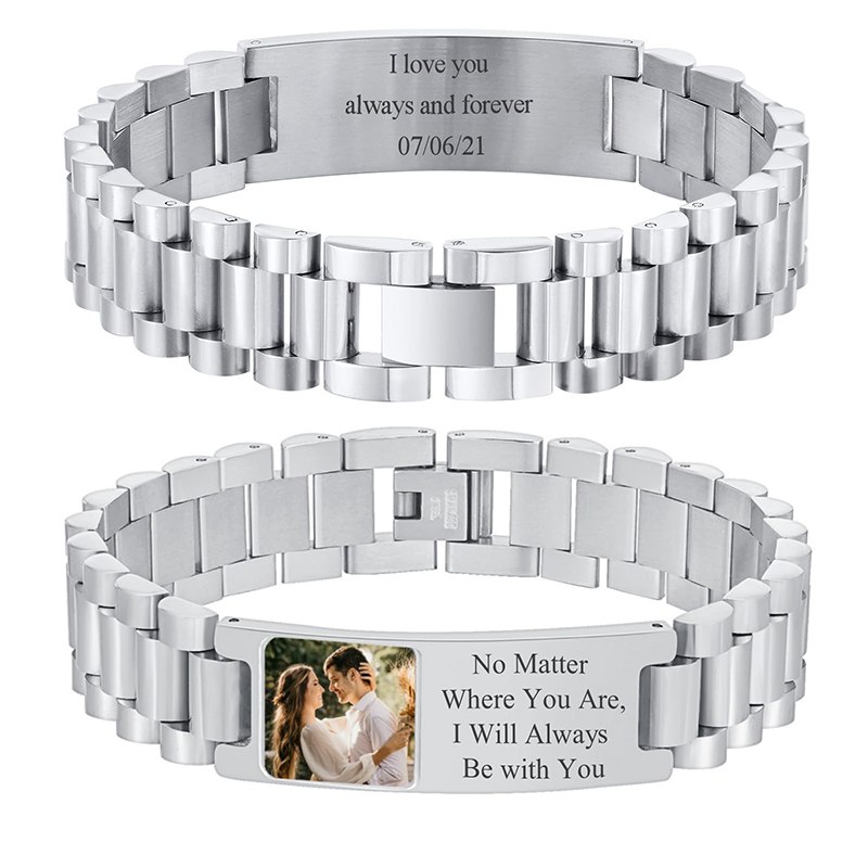 Jewels On Watches - Bracelet de montre avec texte d'image