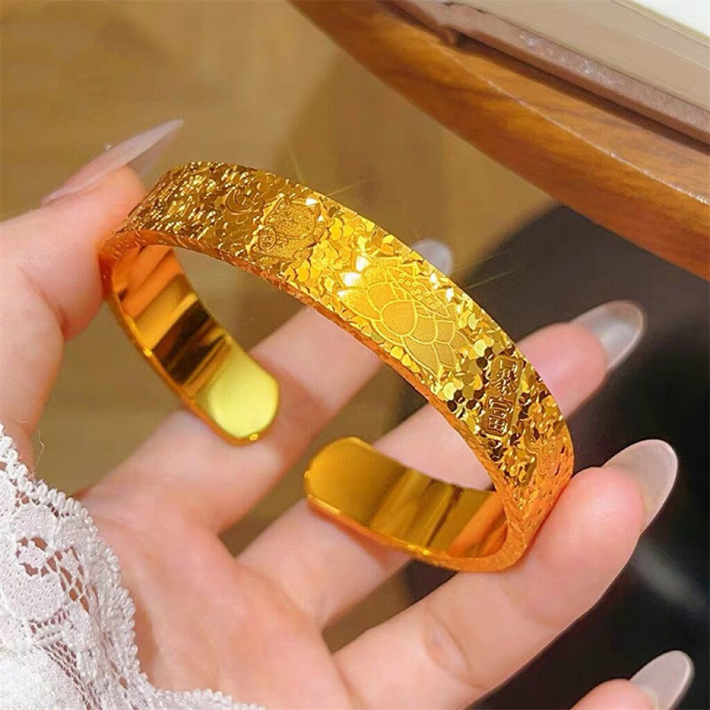 Cuff Bangle Bracelet - Bracelet manchette ouverte unisexe en acier