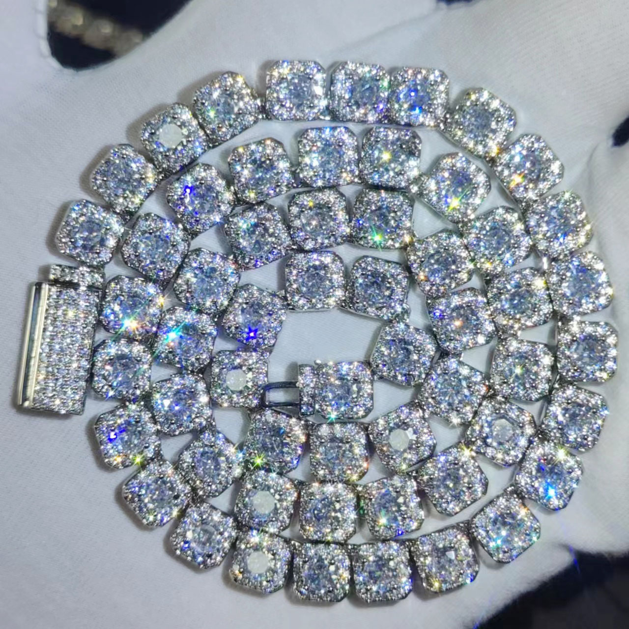 Tennis Bracelet Cubic - HHIOK Chaîne tennis à diamants groupés,