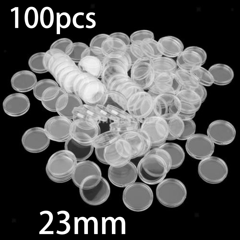 Collectors Coins Jewelry & Watches Of Smithtown Photos - 100 pièces de capsules rondes transparentes