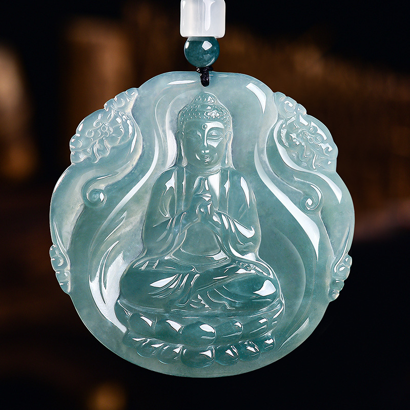 Jewelry & Watches Sp Z Oo Opinie - Collier pendentif Bouddha en jadéite birmane