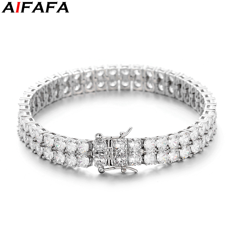 Tennis Bracelet Cubic - Bracelet chaînes de Tennis à 2