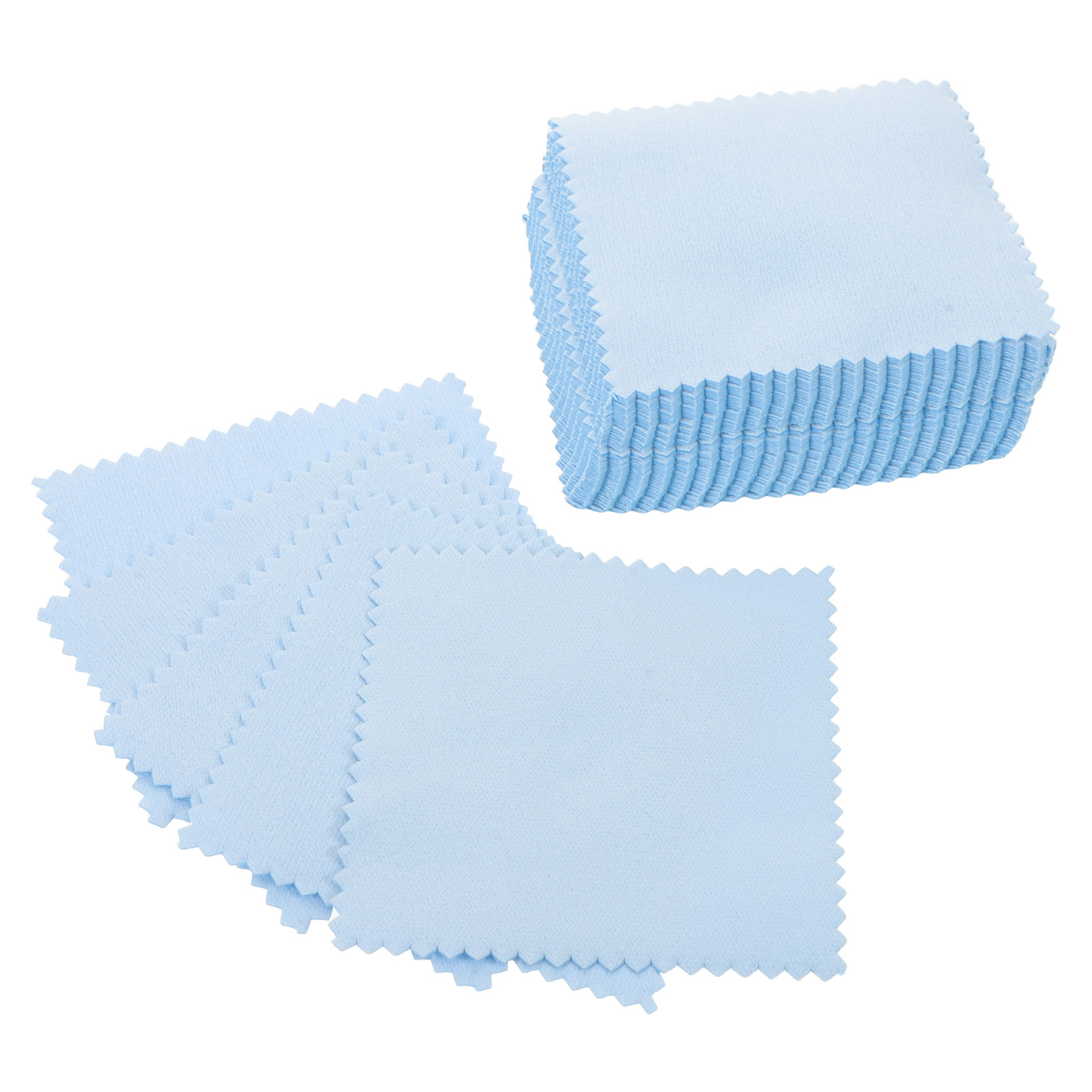 Jewelry And Watches - 50 chiffons de polissage argentés, chiffons