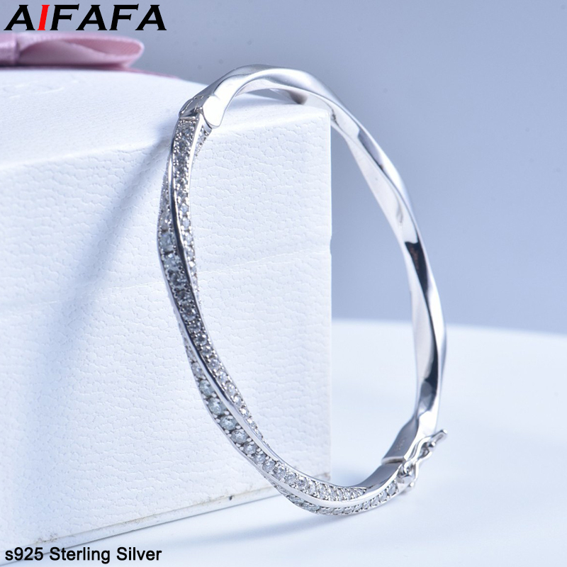 Cuff Bangle Bracelet - Bracelet en argent sterling 925 pour