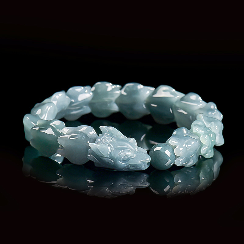 Jewelry & Watches Sp Z Oo Opinie - Bracelet Dragon en Jadeite Birmane Bleue,