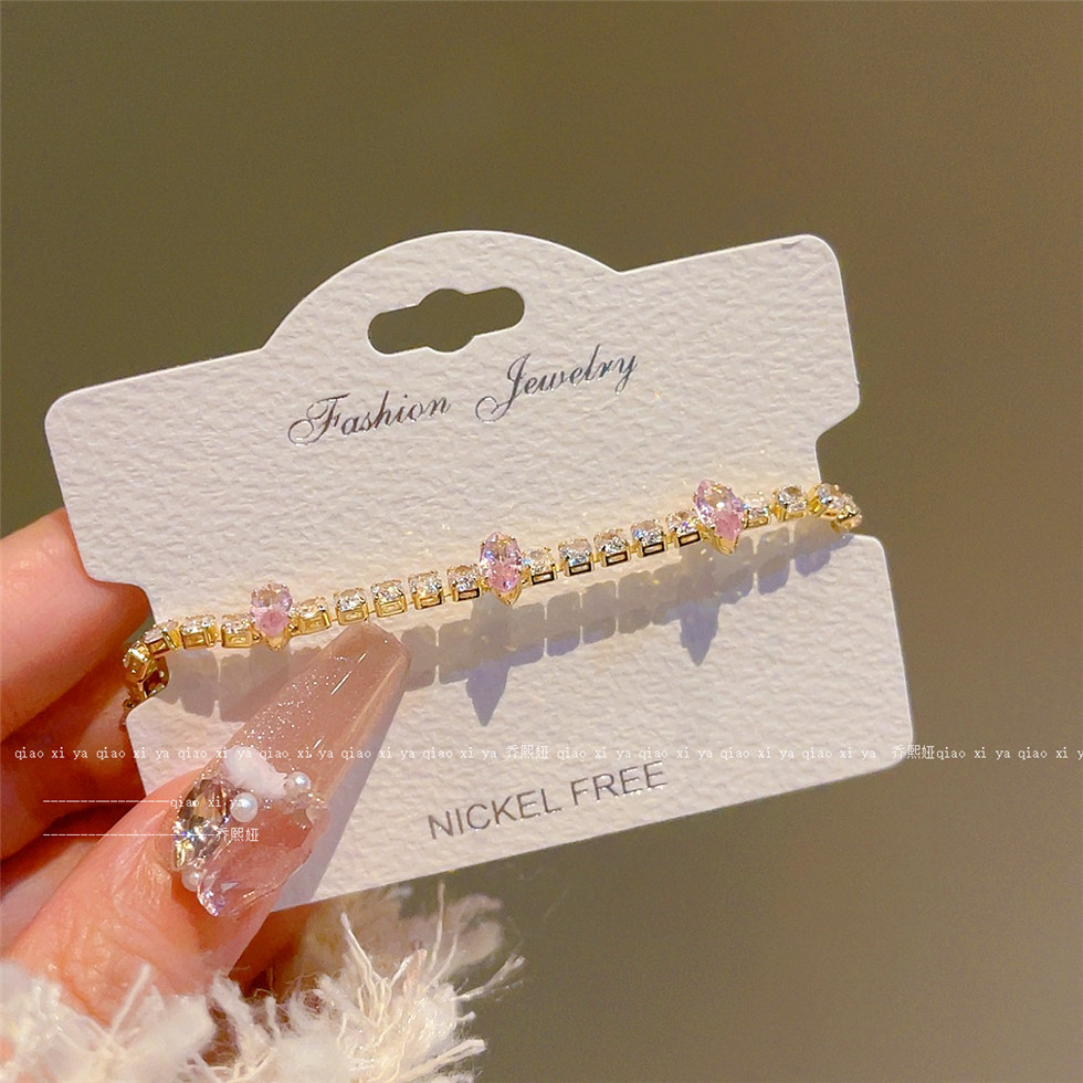 Bracelets en Zircon rose entiè - Best Jewelry Watches Women avis et prix
