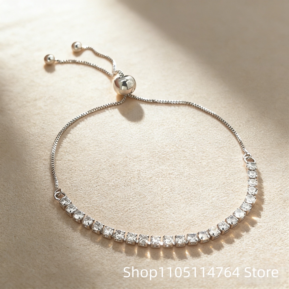 Bracelet tennis réglable en ar - Tennis Bracelet Cubic avis et prix