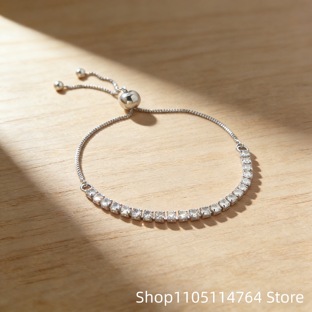 Bracelet tennis réglable en ar - Tennis Bracelet Cubic avis et prix