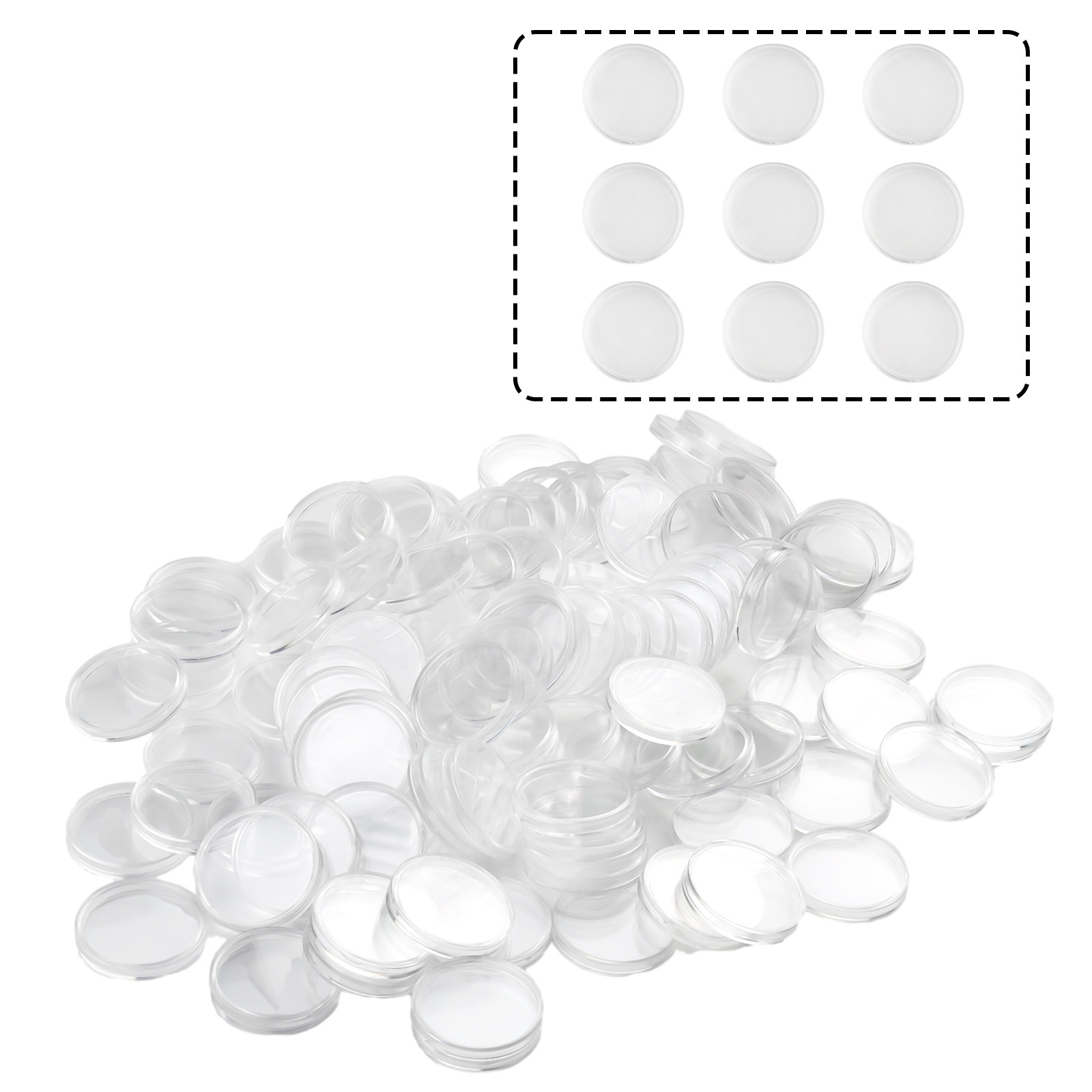 100 capsules rondes transparen - Collectors Coins Jewelry & Watches Of Smithtown Photos avis et prix