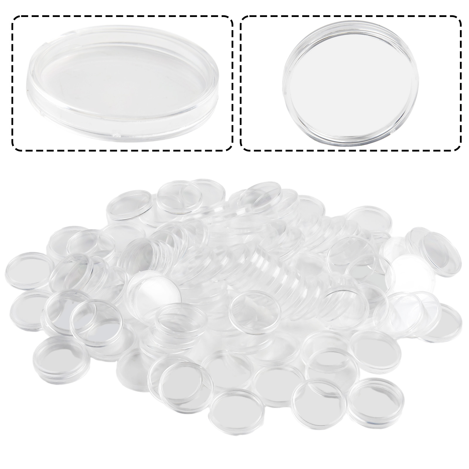 100 capsules rondes transparen - Collectors Coins Jewelry & Watches Of Smithtown Photos avis et prix