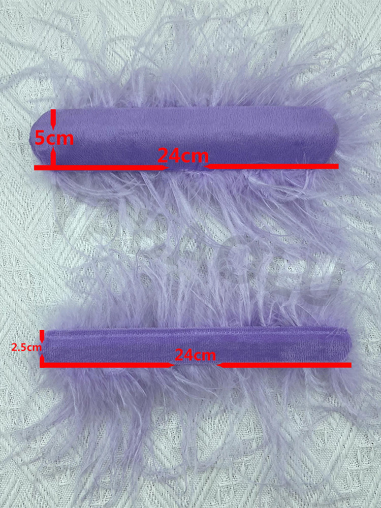 Poignets en plumes d'autruche  - Cuff Bangle Bracelet avis et prix
