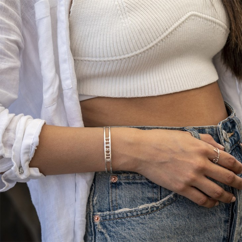 Bracelets personnalisés avec n - Cuff Bangle Bracelet avis et prix
