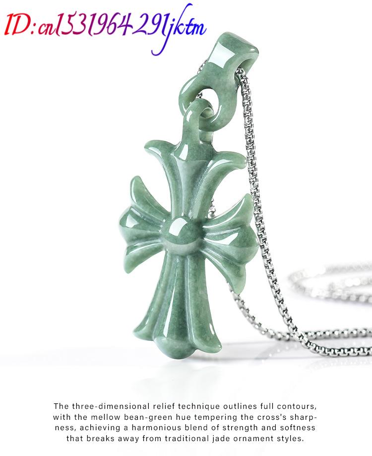 Collier pendentif croix en jad - Jewelry & Watches Sp Z Oo Opinie avis et prix