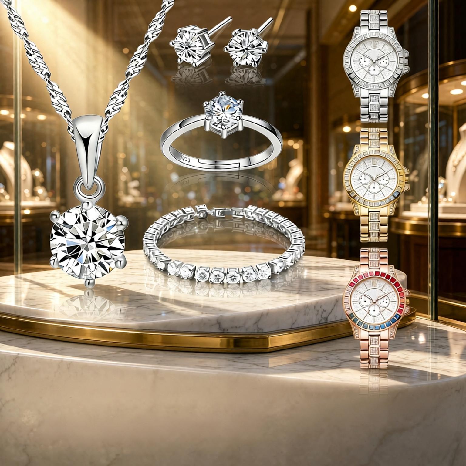 Ensemble de bijoux de luxe en  - Best Jewelry Watches Women avis et prix