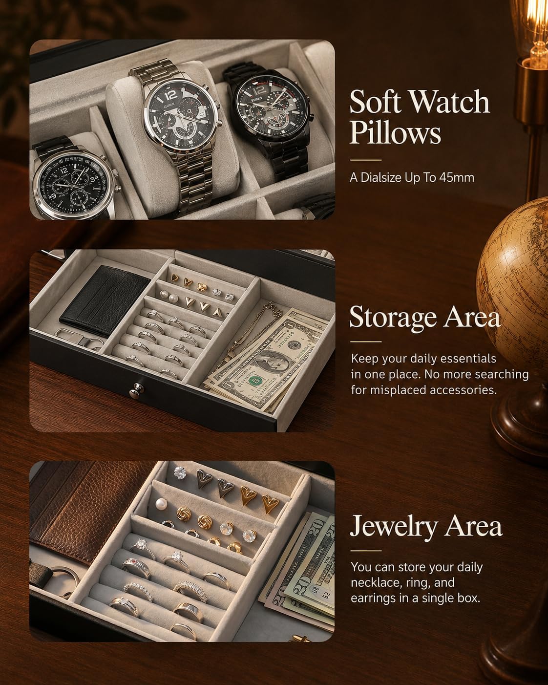 Boîte de rangement pour montre - Jewelry Watches & Accessories avis et prix