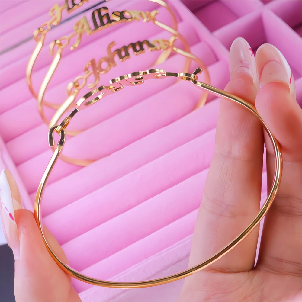 Bracelets personnalisés avec n - Cuff Bangle Bracelet avis et prix